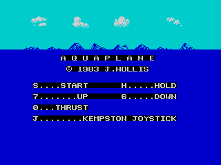 Overscan horizon in Aquaplane for ZX Spectrum 16K.