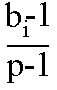 b subscript i minus 1 over p minus 1