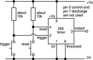 555 bistable circuit